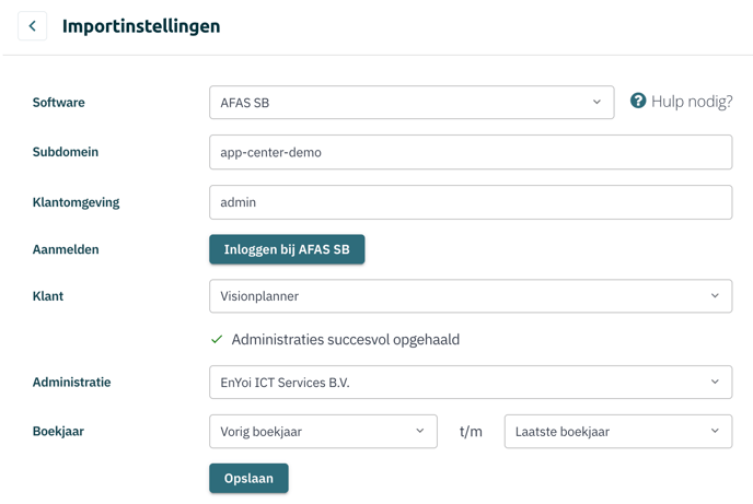 Koppeling AFAS SB
